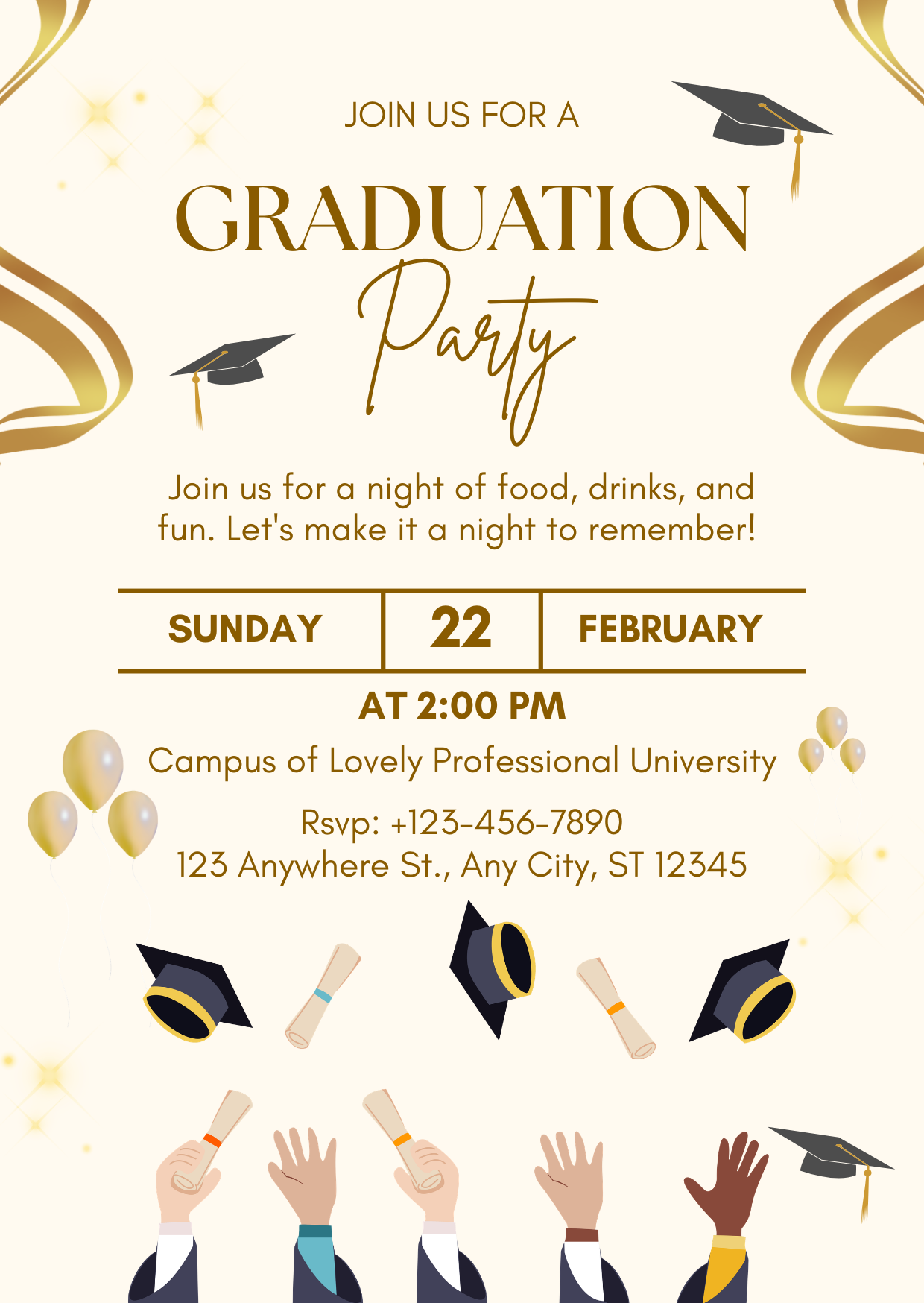 Graduation Party Invitation Card